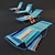 SunLounger: Ultimate Beach Comfort 3D model small image 1