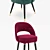 Collins Velvet Dining and Bar Chairs 3D model small image 2