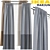 Modern Gray and Brown Curtain Set 3D model small image 1