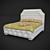 Classic Carriage Upholstered Bed 3D model small image 1