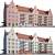 Renovated Low-Rise Building Facade 3D model small image 1