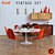 Vintage Dining Set: Saarinen Tulip Table, Eames Chairs & Decor 3D model small image 1