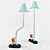 Adorable Elephant Kids Floor Lamp 3D model small image 1