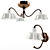 Ferroluce Modena 3-Light Chandelier 3D model small image 1