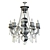 Elegant 10-Light Faustig Chandelier 3D model small image 2