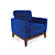 Estetica Nizza Armchair: Timeless Elegance for Your Home 3D model small image 1