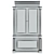 Built-in Wardrobe Set: 1300mm Closet Module, 2 Piers, Cornice 3D model small image 3