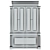 Built-in Wardrobe Set | 1500mm Module, Pilasters, Cornice 3D model small image 3