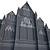 Gothic Facade: Magnificent, 23.3m Tall 3D model small image 3