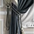 Elegant Silk Crown Classic Curtain 3D model small image 3