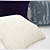 Luxury Pillow Set: Silk, Fur & Leather 3D model small image 2