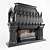 Ethereal Inferno Gothic Fireplace 3D model small image 1