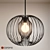 Industrial Chic Hanging Lamp - Black Lucide VINTI 3D model small image 1