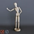 Artisan Wooden Man Sculpture 3D model small image 1