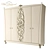 Lanpas Blue Diamond 2300E: Glamorous Four-Door Wardrobe with Swarovski Elements 3D model small image 1