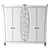 Lanpas Blue Diamond 2300E: Glamorous Four-Door Wardrobe with Swarovski Elements 3D model small image 3