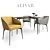 ALIVAR / Denise and Liuto Round: Stylish Chairs and Table Set 3D model small image 1