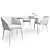 ALIVAR / Denise and Liuto Round: Stylish Chairs and Table Set 3D model small image 3