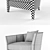 Luxury Cristopher Guy Iribe Armchair 3D model small image 2