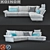  Modern Lounge Sofa Lungo by KOINOR 3D model small image 1