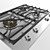 Bertazzoni PM60 3-Burner Gas Cooktop 3D model small image 2