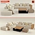 Modular Sofa FLEXFORM Groundpiece Set 3D model small image 1