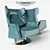 Luxury Formitalia Aston Martin Chair 3D model small image 1