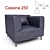 Cassina 250: Leather Armchair with Metal Base 3D model small image 1