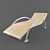 Curved Leg Lounger 3D model small image 1