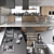 Sleek Kitchen Set with Gaggenau 3D model small image 3