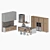 Sleek Kitchen Set with Gaggenau 3D model small image 2