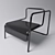 Sleek Convertible Armchair 3D model small image 2