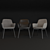 Elegant Flavin Chair & Vandyck Table 3D model small image 2