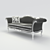 Elegant Ceppi Art Sofa 3D model small image 2