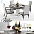 Elegant Baker Dining Set 3D model small image 1