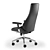 Flash Furniture Swivel Executive Chair | High Back Leather Office Chair 3D model small image 2