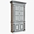 Modular Built-in Wardrobe: 1300mm Closet, Pilasters, Cornice - Book 3D model small image 2