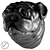 Adorable Pug Head Sculpture 3D model small image 2