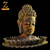 Sacred Serenity: Ancient Coloured Buddha Statue 3D model small image 2