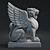 Replica Winged Lion Statue: Exquisite Eichholtz Collectible 3D model small image 1