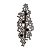 Sleek ETERNITY Sconce with Black Crystals 3D model small image 2