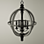 Rustic Orb Candle Chandelier 3D model small image 3