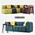 Versatile Modular Sofa by Bla Station 3D model small image 1