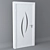 Sleek White Door - Modern Elegance 3D model small image 2