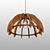 Wooden Umbrella Chandelier 3D model small image 1