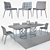 Elegant Dining Set: Bontempi Casa Table & Chairs 3D model small image 3