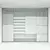Sleek Glass Office Partition with 4 Artistic Sandblasted Designs 3D model small image 2