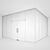 Sleek Glass Office Divider 3D model small image 3