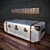 Globetrekker Coffee Table: Exquisite Blend of Wood, Leather, and Aluminum 3D model small image 1