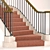 Elegant Stairway: Iron, Wood & Marble 3D model small image 2